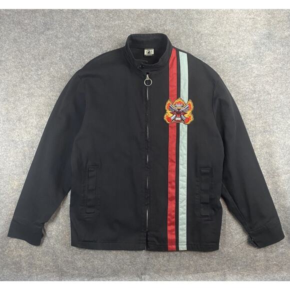 VTG monster magnet jacket mens large black Power Trip Detroit made rare 2001 - Picture 1 of 11